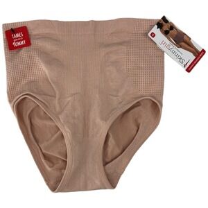 Skinnygirl‎ Shaping Seamless Brief M Tummy Panel Hi Waist Nude Beige Shapewear